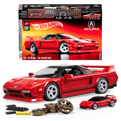 (Sold Out) Mattel Brick Shop Hot Wheels ’90 Acura Nsx Building Toy (876 Pieces), For Collectors