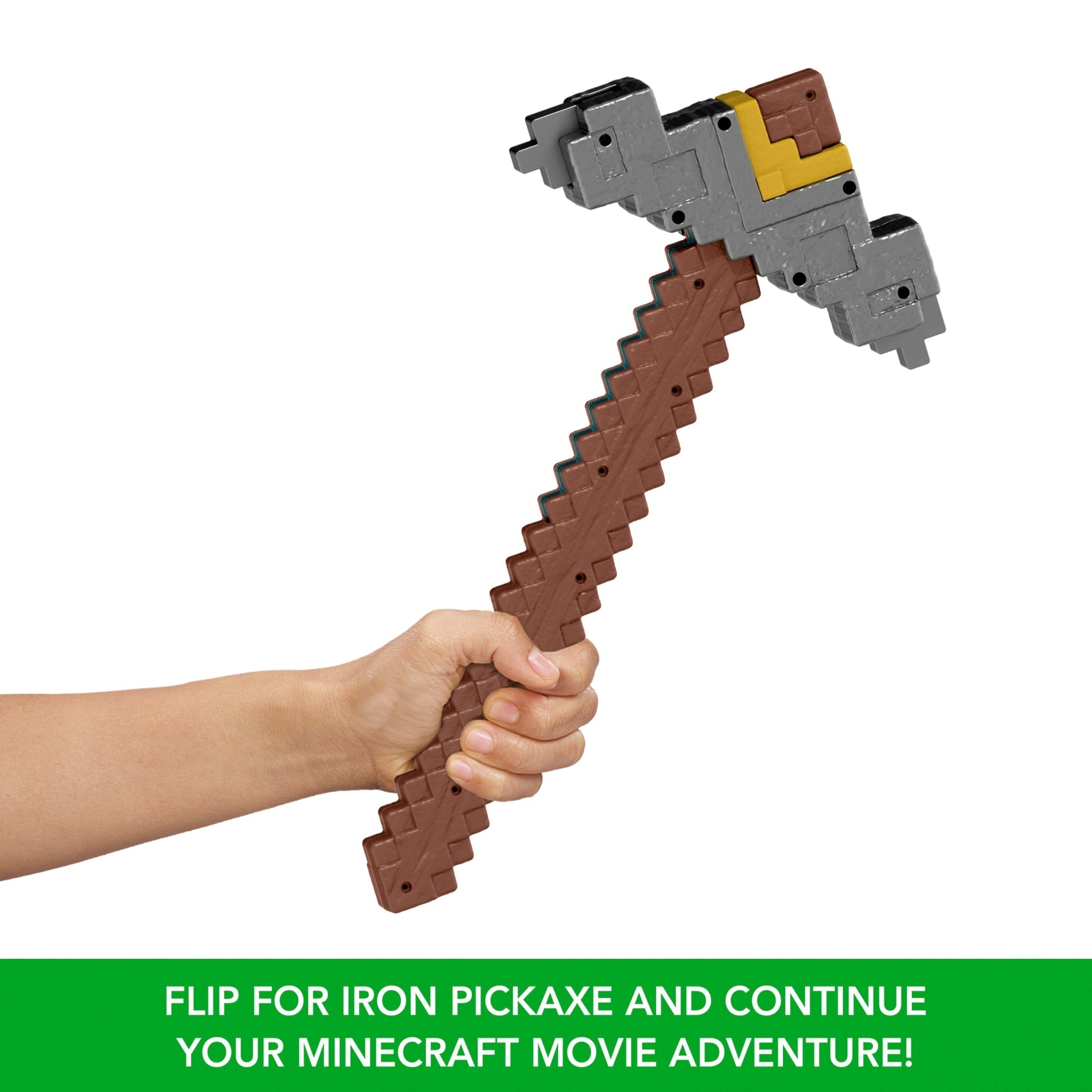 Minecraft Click And Switch Sword And Pickaxe Role-Play 2-In-1 Toy Inspired By The Movie